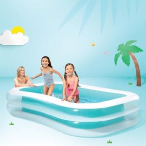 Intex Swim Center Family Inflatable Pool, 103" X 69" X 22", for Ages 6+