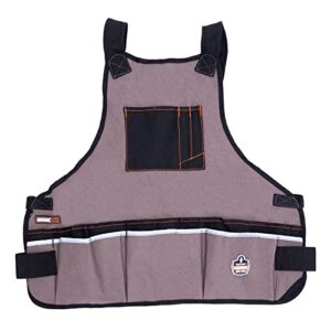 ergodyne arsenal 5700 torso length work tool apron, 16-pockets, gray