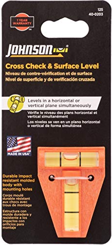 Johnson Level & Tool 125 Cross Check Level, Orange, 1 Level