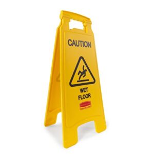 Rubbermaid Commercial Products 26 Inch "Caution Wet Floor" Sign, 2-Sided, Yellow (FG611277YEL), 1.5 x 11 x 26.5