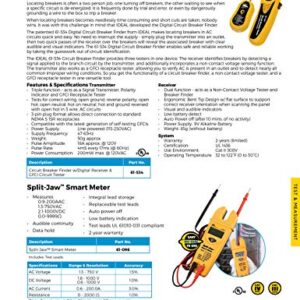 IDEAL INDUSTRIES INC. 61-534 Digital Circuit Breaker Finder with Digital Receiver and GFCI Circuit Tester,Yellow