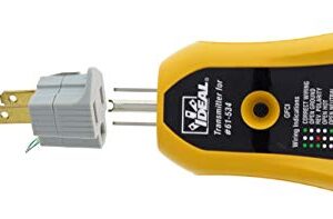 IDEAL INDUSTRIES INC. 61-534 Digital Circuit Breaker Finder with Digital Receiver and GFCI Circuit Tester,Yellow