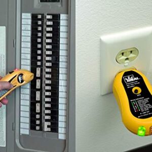 IDEAL INDUSTRIES INC. 61-534 Digital Circuit Breaker Finder with Digital Receiver and GFCI Circuit Tester,Yellow