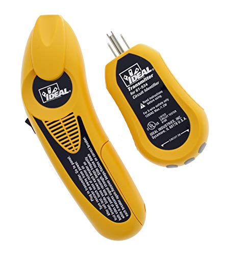 IDEAL INDUSTRIES INC. 61-534 Digital Circuit Breaker Finder with Digital Receiver and GFCI Circuit Tester,Yellow