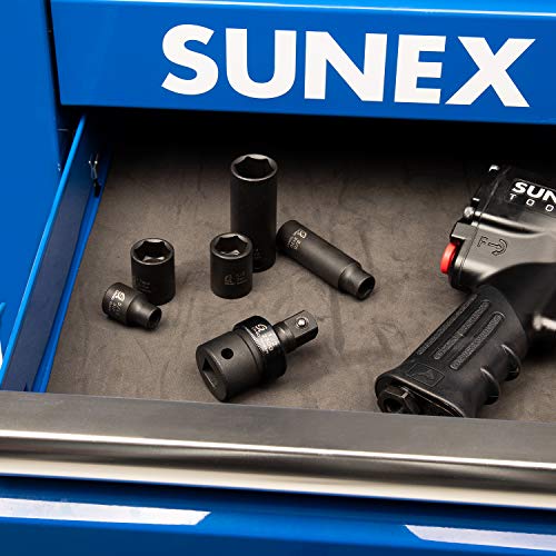 Sunex 2300, 1/2" Drive, Universal Impact Joint, Cr-Mo Steel, Radius Corner Design, Flexible, Meets ANSI Standards