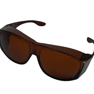 Solar Shield Fits-Over SS Polycarbonate II Amber Sunglasses, 50-15-125mm