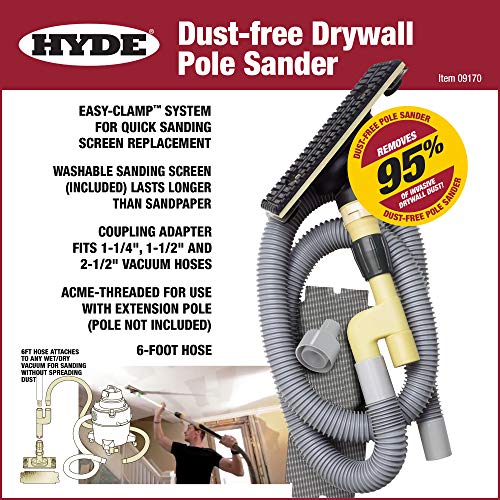 Hyde 09170 Dust-Free Vacuum Sander, Without Pole, One Color