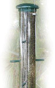 Woodlink NATUBE9 Audubon Plastic 8 Port Thistle Finch Feeder, Green, 15-Inch