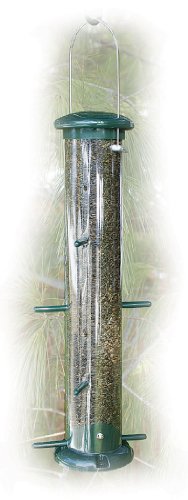 Woodlink NATUBE9 Audubon Plastic 8 Port Thistle Finch Feeder, Green, 15-Inch