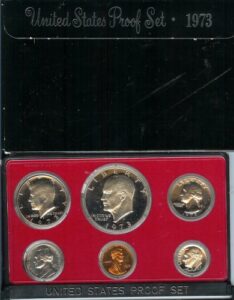 1973 u.s. proof set in original government packaging