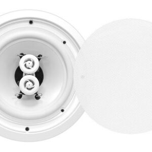 5.25” Ceiling Wall Mount Speakers - 2-Way Weatherproof Full Range Woofer Speaker System Flush Design w/ 65Hz-22kHz Frequency Response 200 Watts Peak & Template for Easy Installation - Pyle PWRC52