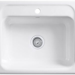 Kohler K-5964-1-0 Mayfield Self-Rimming Kitchen Sink, White