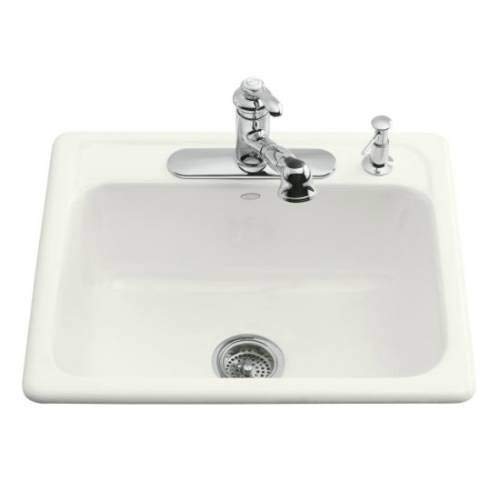 Kohler K-5964-1-0 Mayfield Self-Rimming Kitchen Sink, White