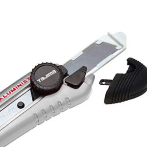 TAJIMA Utility Knife - 1" 7-Point Rock Hard Magazine Snap Blade Box Cutter with Dial Lock & 3 Rock Hard Blades - AC-701S