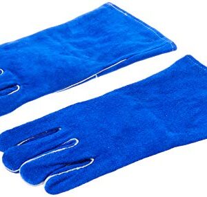 Drake Off Road Tools 400 Welding Gloves Lined Leather, Blue - 14"