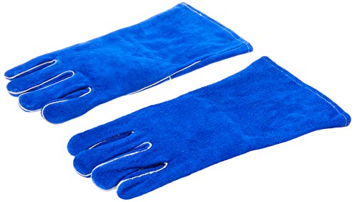 Drake Off Road Tools 400 Welding Gloves Lined Leather, Blue - 14"