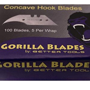 Better Tools - 2-Notch German Concave Hook Blade (100/box)