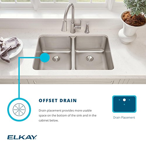 Elkay ELUH1113 Lustertone Classic Single Bowl Undermount Stainless Steel Sink