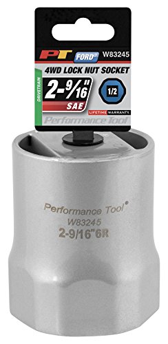 Performance Tool W83245 1/2 Drive Rounded Lock Nut Socket, 2-9/16" Used on Dodge trucks with Dana 60 manual hubs