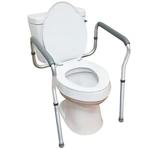 carex toilet safety rails - toilet safety frame for elderly, handicap, or disabled - toilet rails for home use, elderly, toilet bars for elderly and disabled