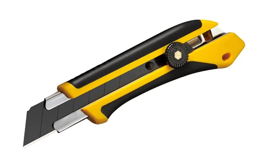 OLFA 25mm Extra Heavy-Duty Utility Knife (XH-1) - Multi-Purpose Custom Cutting Depth Utility Knife w/ Reinforced Fiberglass Handle & Snap-Off Blade, Replacement Blades: Any OLFA 25mm Blade