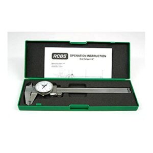 rcbs 87305 stainless steel dial caliper, 6 to 7.9", multi