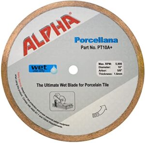 10" alpha porcellana wet diamond blade