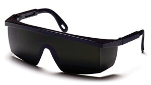 pyramex integra safety eyewear, 5.0 ir filter lens with black frame