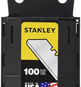 Stanley 11-988 Safety/Carton Round Point Utility Blades with Dispenser,Pack of 100(Pack of 100)