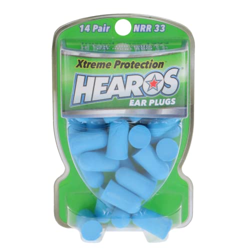 HEAROS Xtreme Ear plugs - Best In Class Noise Cancelling Disposable Foam Earplugs With NRR 33 Hearing Protection, 14 pairs