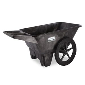 Rubbermaid Big Wheel 5642 Black Utility Agriculture, Nursery & Farm Cart, 58"L x 32-3/4"W x 28-1/4"H