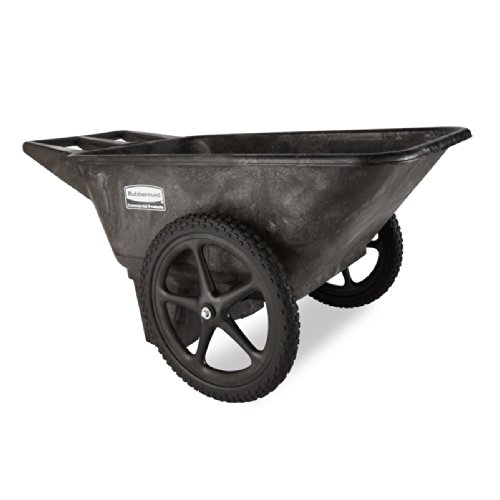 Rubbermaid Big Wheel 5642 Black Utility Agriculture, Nursery & Farm Cart, 58"L x 32-3/4"W x 28-1/4"H