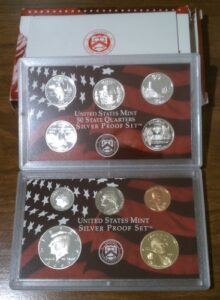 2003 u. s. mint silver proof set with original box and coa
