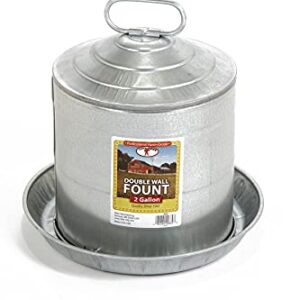 Miller 9835 5-Gallon Galvanized Poultry Fountain