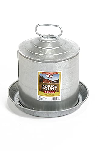 Miller 9835 5-Gallon Galvanized Poultry Fountain