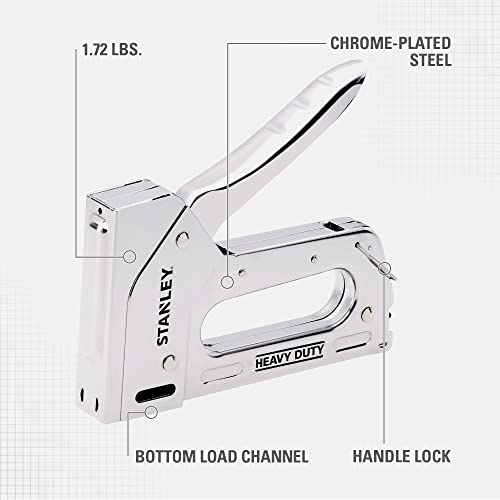 STANLEY Stapler Gun, Heavy Duty, Steel, 1/4-Inch to 9/16-Inch (TR110)