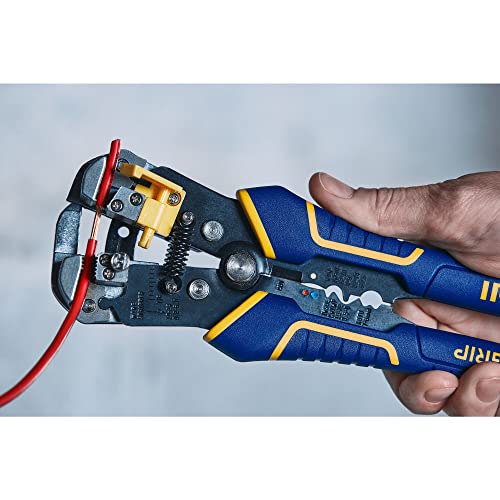 IRWIN VISE-GRIP Wire Stripper, 2 inch Jaw, Cuts 10-24 AWG, ProTouch Grip for Maximum Comfort (2078300)