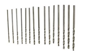 se high speed steel drill bit set - premium drill bits for wood, metal, plastic - set of 15 pcs - 82616md
