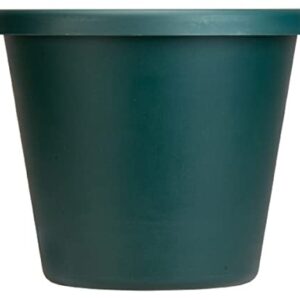 The HC Companies 14 Inch Round Classic Planter - Plastic Plant Pot for Indoor Outdoor Plants Flowers Herbs, Evergreen