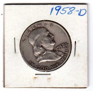 1958-d franklin half dollar