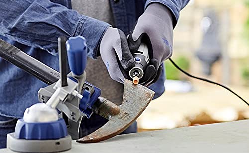 Dremel 2500-01 Rotary Tool Multi-Vise, 3-in-1 Attachment with 360 Degree Stationary Vise, Stand-Alone Clamp, and Tool Holder , Grey