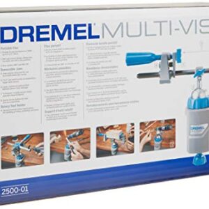 Dremel 2500-01 Rotary Tool Multi-Vise, 3-in-1 Attachment with 360 Degree Stationary Vise, Stand-Alone Clamp, and Tool Holder , Grey