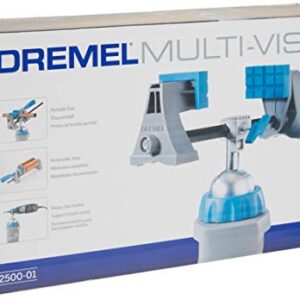 Dremel 2500-01 Rotary Tool Multi-Vise, 3-in-1 Attachment with 360 Degree Stationary Vise, Stand-Alone Clamp, and Tool Holder , Grey