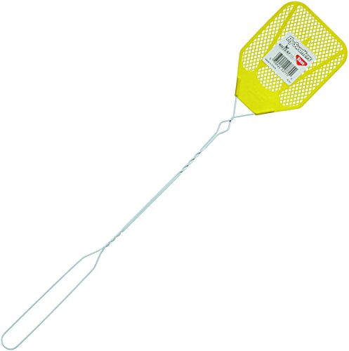 Enoz Plastic Head Wire Handle Fly Swatter (Assorted Colors)