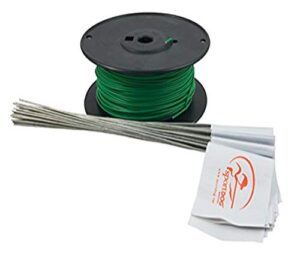 sportdog brand wire & flag kit for in-ground fence systems - additional or replacement wire to expand your fence boundary - includes wire, flags, wire connectors, and splice capsules