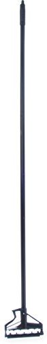 SPARTA 36959500 Quik-Release Metal Mop Handle, Vinyl Coated Handle For Cleaning, 60 Inches, Black