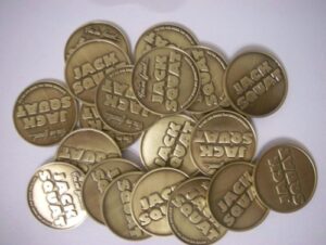 25 jack squat geocoins geotokens