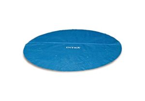 intex 28012e solar pool cover: for 12ft round easy set and metal frame pools – insulates pool water – reduces water evaporation – keeps debris out – reduces chemical consumption