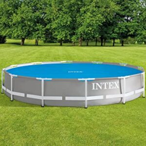 INTEX 28012E Solar Pool Cover: For 12ft Round Easy Set and Metal Frame Pools – Insulates Pool Water – Reduces Water Evaporation – Keeps Debris Out – Reduces Chemical Consumption