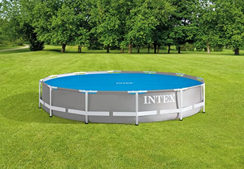 INTEX 28012E Solar Pool Cover: For 12ft Round Easy Set and Metal Frame Pools – Insulates Pool Water – Reduces Water Evaporation – Keeps Debris Out – Reduces Chemical Consumption